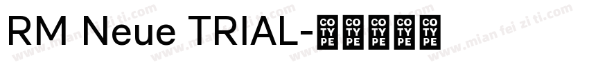 RM Neue TRIAL字体转换